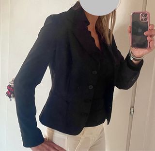 Blazer giacca elasticizzata nera nuova Sasch S