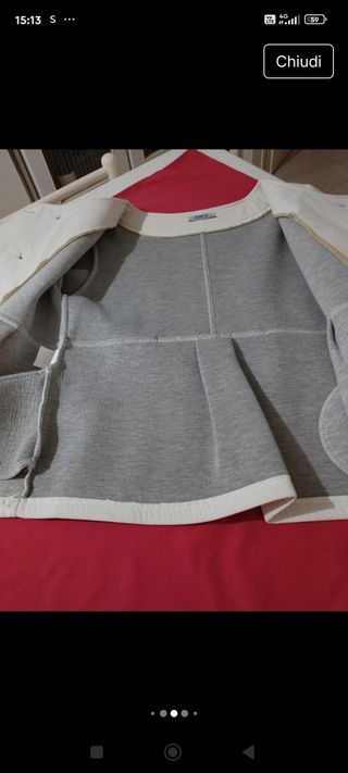 Giacca corta e ampia donna vita alta