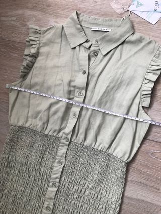 Guess Donna Abito Teodora Dress tgS misto lino