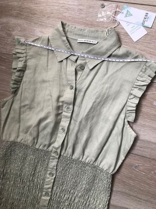 Guess Donna Abito Teodora Dress tgS misto lino