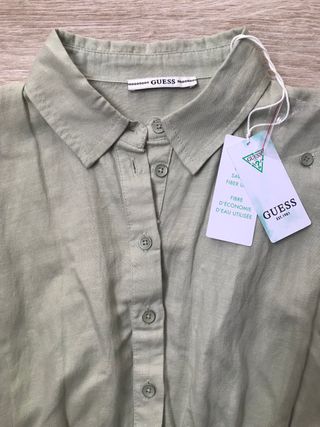 Guess Donna Abito Teodora Dress tgS misto lino