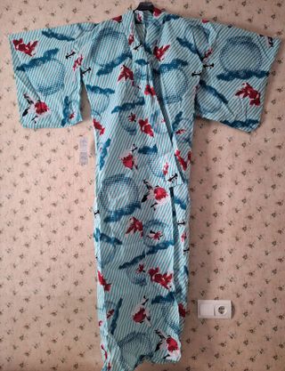 Yukata auténtico traído de Japón, 100% algodón