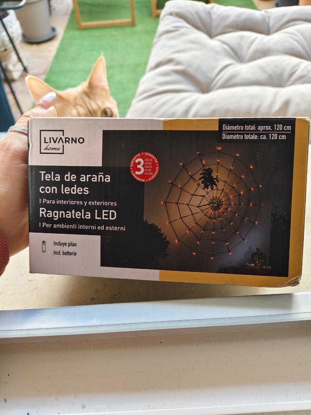 Luces led con forma tela de araña