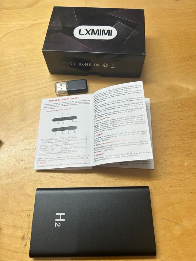 LXMIMI H2 Cámara Espía Oculta 2 en 1 Mini Cámara