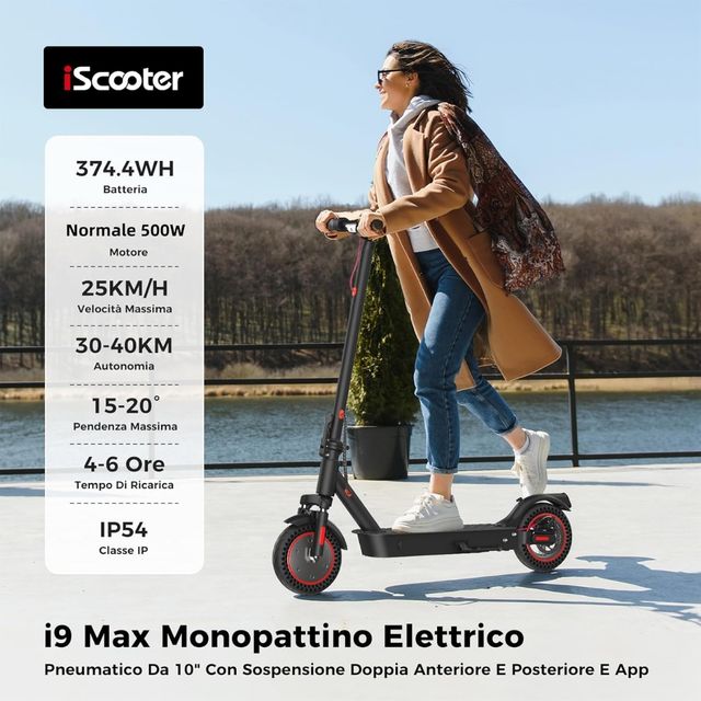 ✅️Patinete Electrico iscooter i9 Max 500W