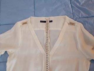 Camicia donna Zara tg. S bianco panna 