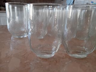 Set 22 Bicchieri vintage a foglia rialzata traspar