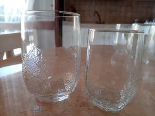 Set 22 Bicchieri vintage a foglia rialzata traspar