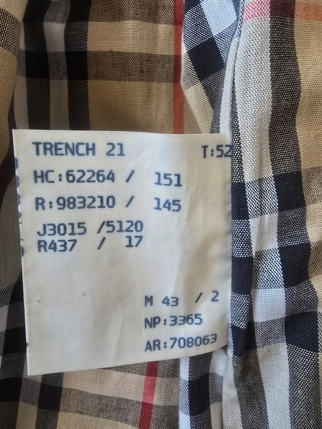 GABARDINA TRENCH BURBERRY