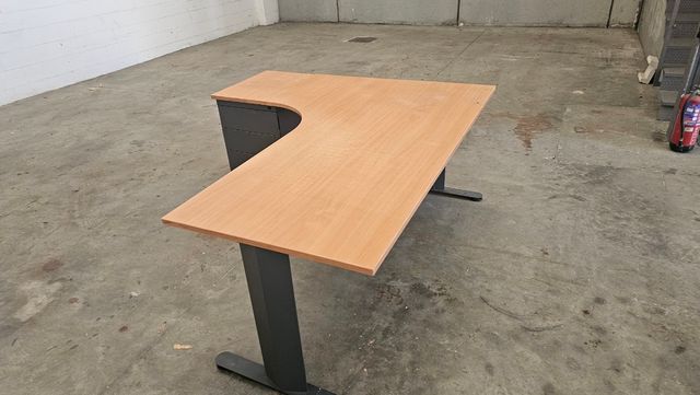 Mesa cristal moderna gris