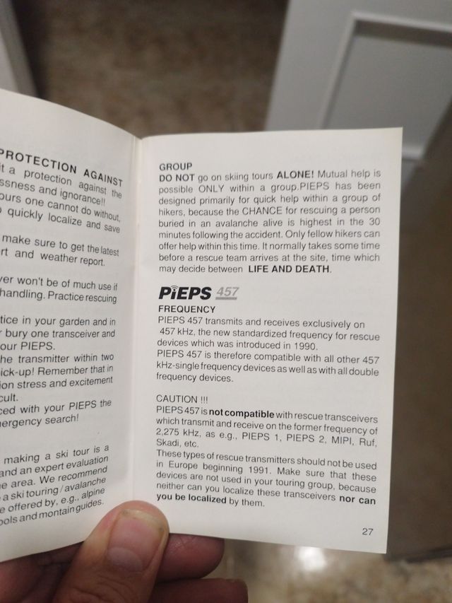 Pieps 457 Equipo Rescate Aludes