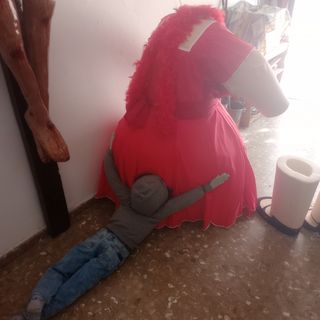 Disfraz gorda con niño