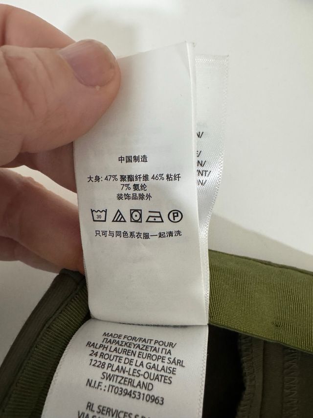 Pantalon pitillo Ralph Lauren TS verde nuevo