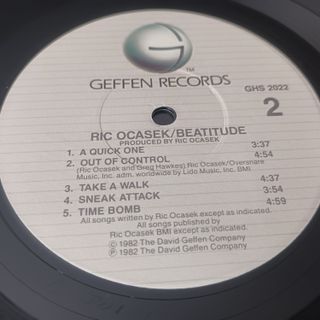 Vinilo. Ric Ocasek. Beatitude
