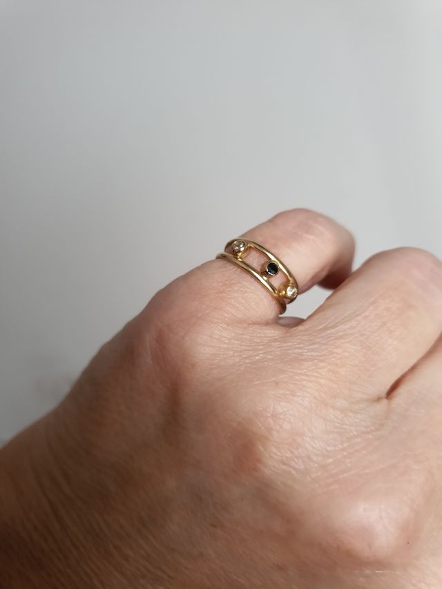 Anillo Goldfilled con piedras