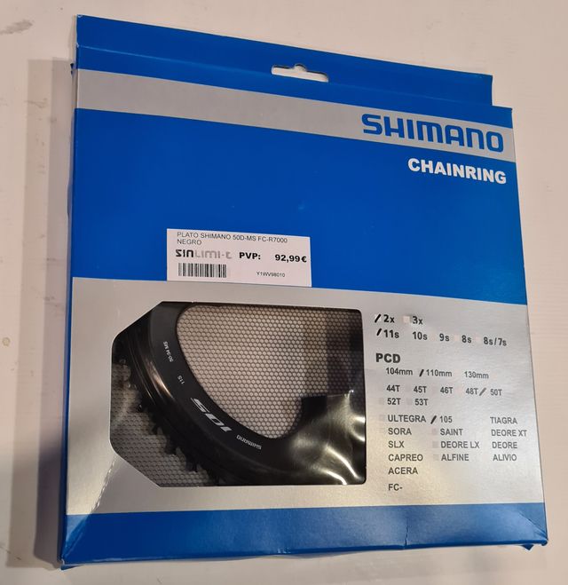 Piastra Shimano 105 a 50 denti per 2x11