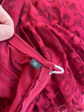 Traje flamenca rojo de plumeti