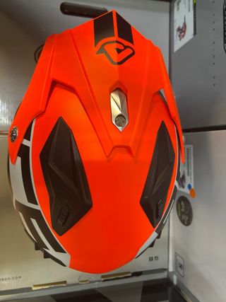 Casco moto L trial Acerbis naranja fluor