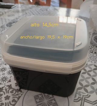 Botes Tupperware de despensa u organización.