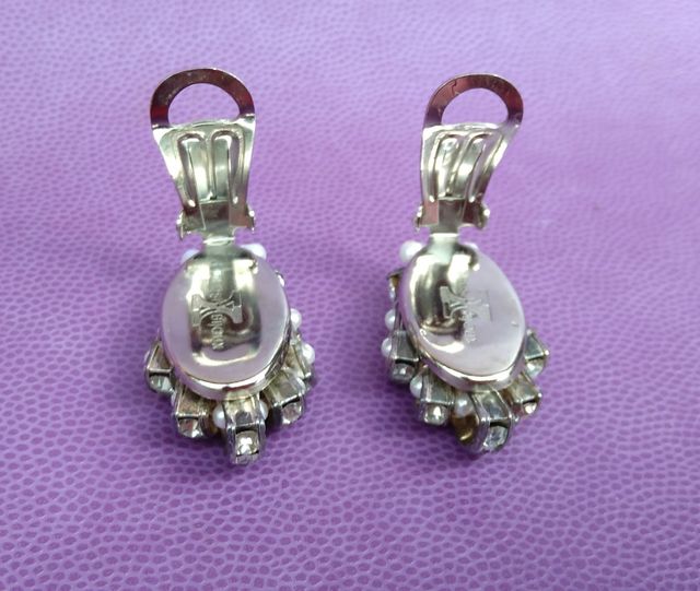 Orecchini vintage clip eleganti firmati