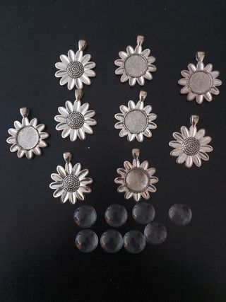 9 colgantes girasoles para montar