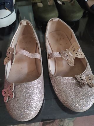 Manoletinas rosas y brillo n° 30