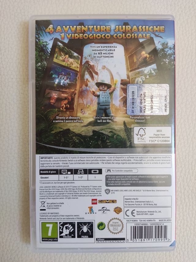 Lego Jurassic World Nintendo Switch