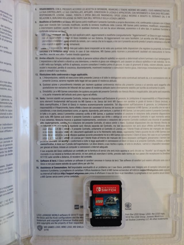 Lego Jurassic World Nintendo Switch