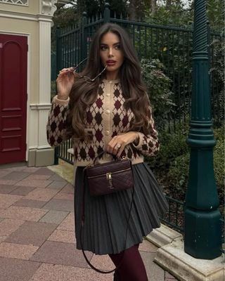 Falda pantalón tablas