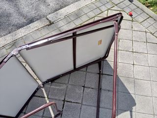 MESA DE CAMPING PLEGABLE Y PORTÁTIL, 1,35, ANTIGUA