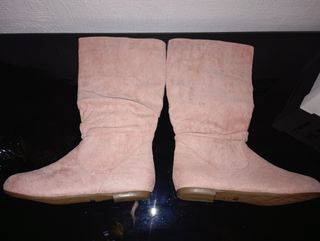 Botas rosas media pierna