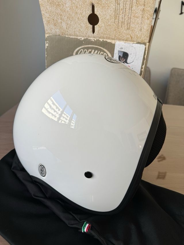 Casco Jet Premier Vintage U8 Blanco