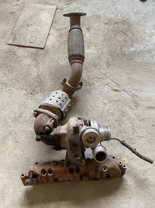 catalizador  turbo y colector de kia carnival 