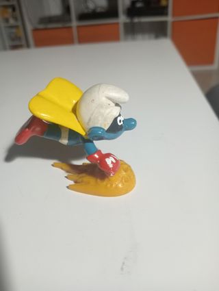 Figura Pitufo Superhéroe Peyo 1980