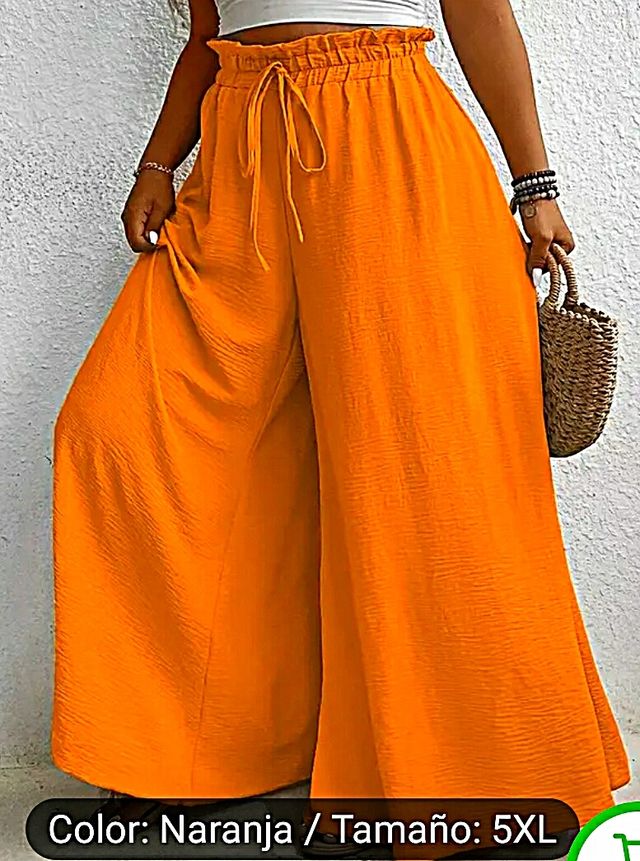 Pantalones anchos elegante 5XL