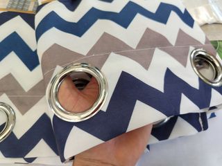 2 Tende Issas Coprente 130x270 Zig Zag Blu 