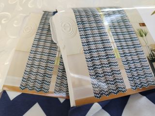 2 Tende Issas Coprente 130x270 Zig Zag Blu 