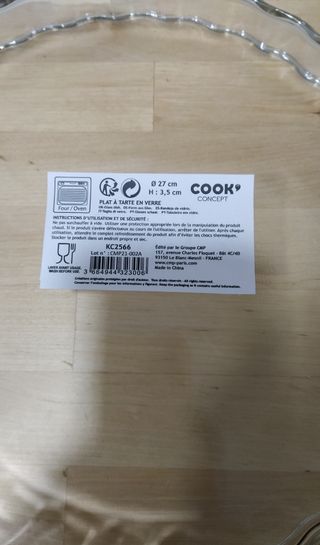 Bandeja horno - Molde tartas - Nueva