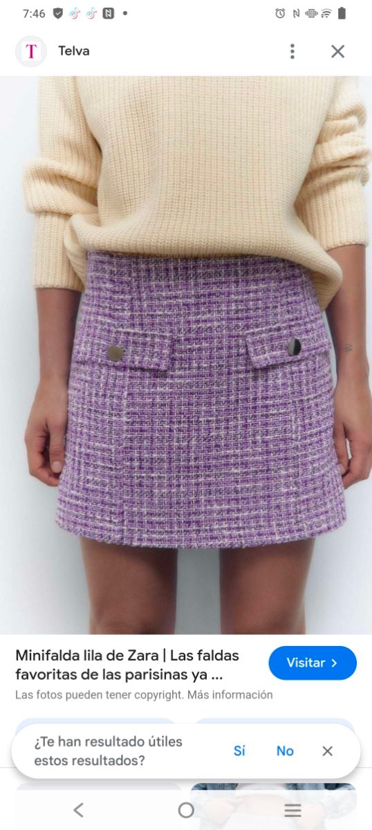 FALDA TWEED ZARA TALLA M