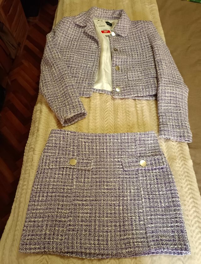 FALDA TWEED ZARA TALLA M