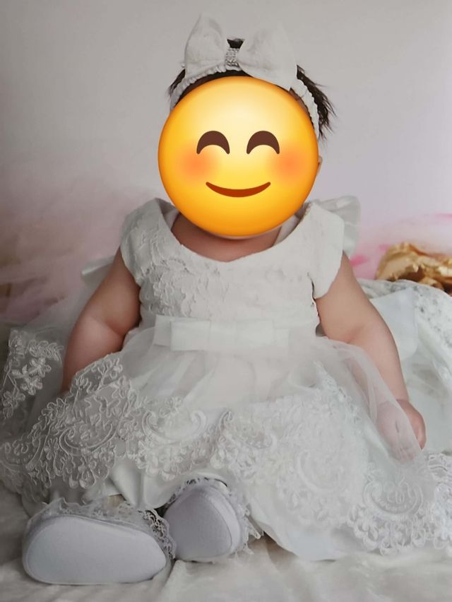 Conjunto completo Vestido Bautizo 3-6MESES 