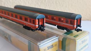 Vagones Eurofirma SNCF Escala N. Minitrix