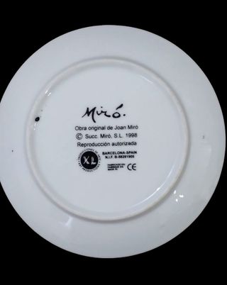Platos Porcelana Miró y Picasso original