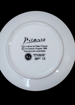 Platos Porcelana Miró y Picasso original
