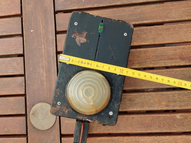 Lampada ferroviaria. Italia anni 60