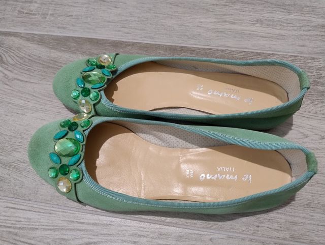 Ballerine gioiello verde acqua nr 40