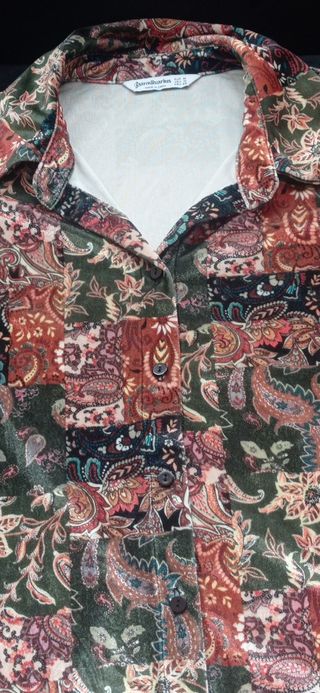 Camisa de terciopelo Stradivarius T.M