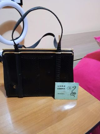 Borsa vintage di vero cobra