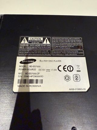 Reproductor blu ray 3D Samsung