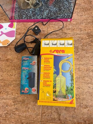 Pecera 20 litros con filtro y limpiador